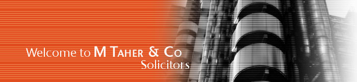 Welcome to M Taher & Co. Solicitors